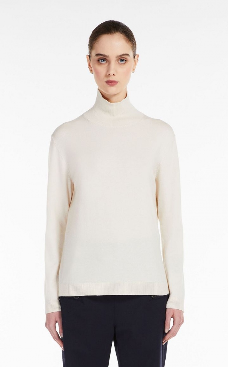 MaxMara Silk And Wool Yarn Knitwear IVORY | MMR593418