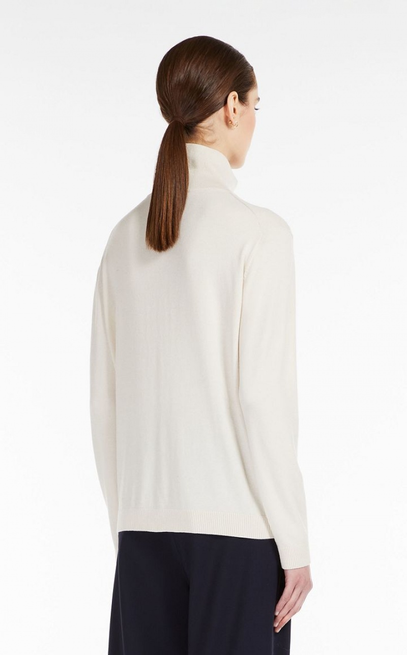 MaxMara Silk And Wool Yarn Knitwear IVORY | MMR593418