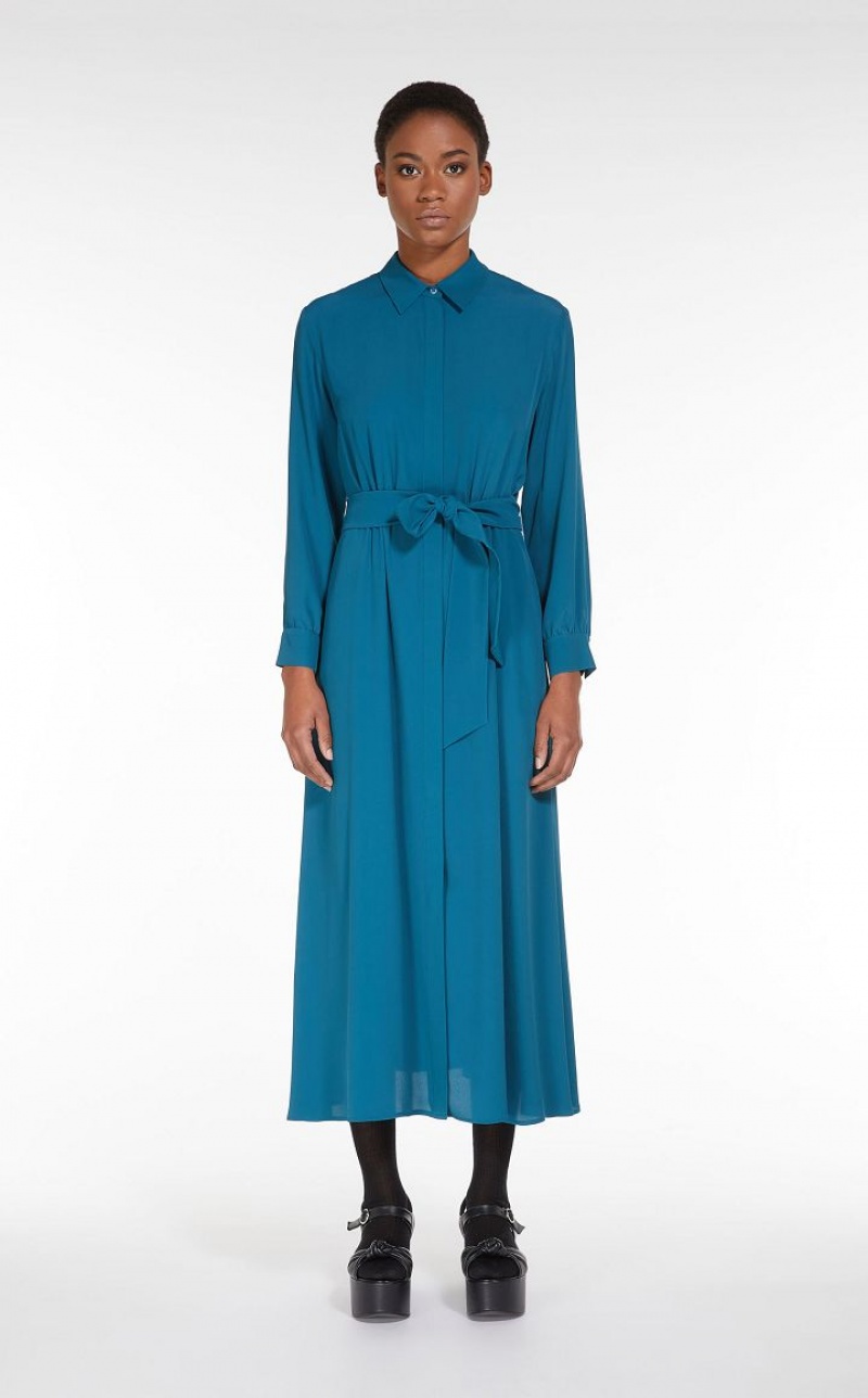 MaxMara Silk Blend Shirt Dresses OIL | MMR593325