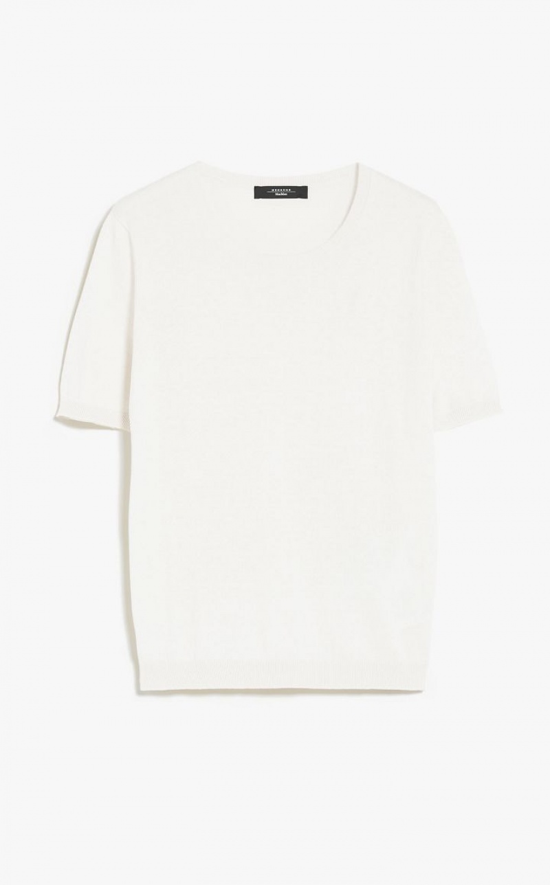 MaxMara Silk Blend T-shirt Knitwear IVORY | MMR593460