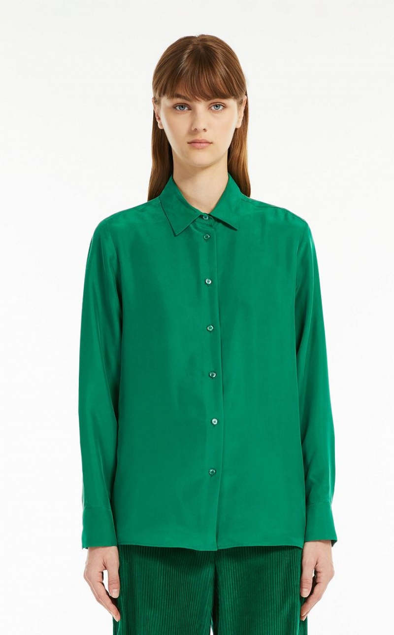 MaxMara Silk Blouses EMERALD | MMR593572