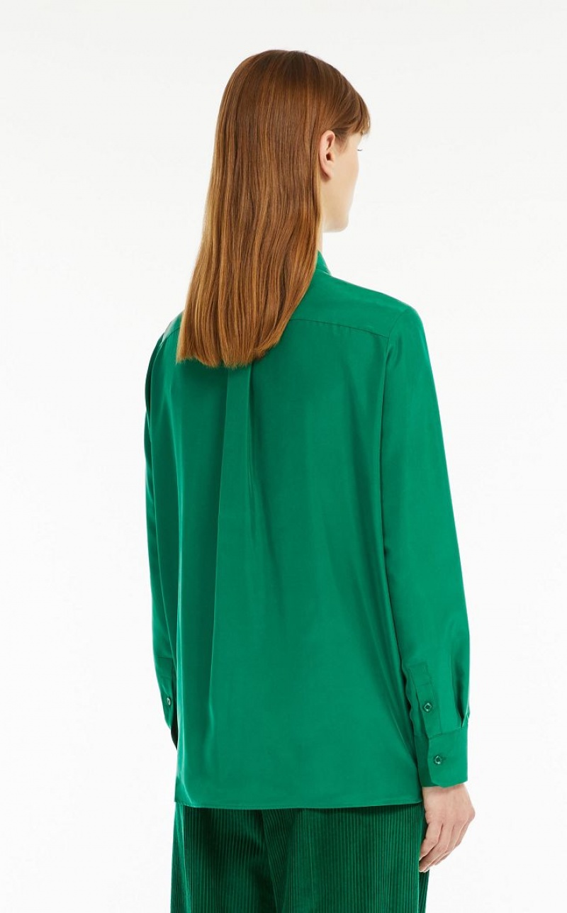 MaxMara Silk Blouses EMERALD | MMR593572