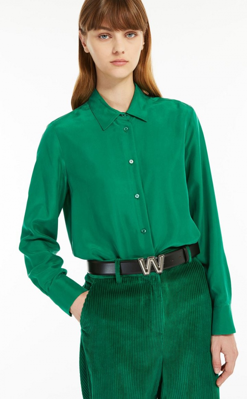 MaxMara Silk Blouses EMERALD | MMR593572