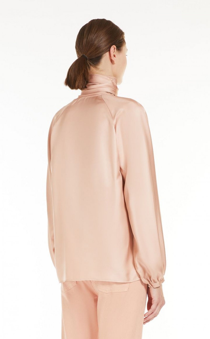 MaxMara Silk Foulard Blouses PINK | MMR593604