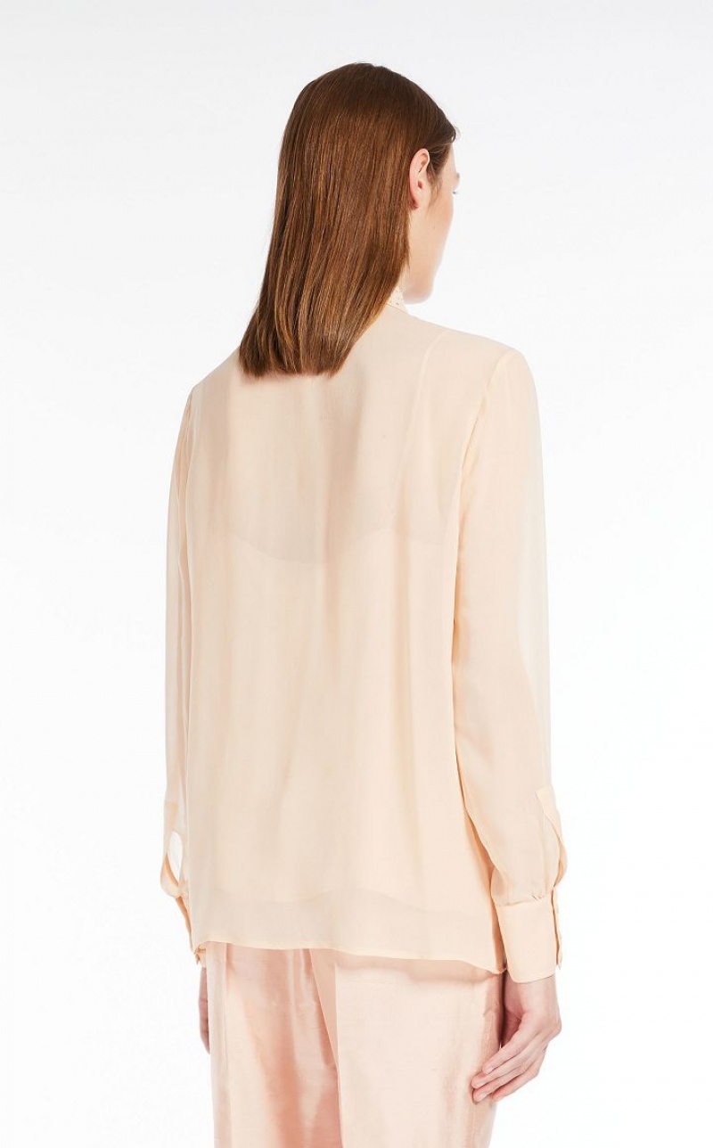 MaxMara Silk Georgette Blouses POWDER | MMR593578