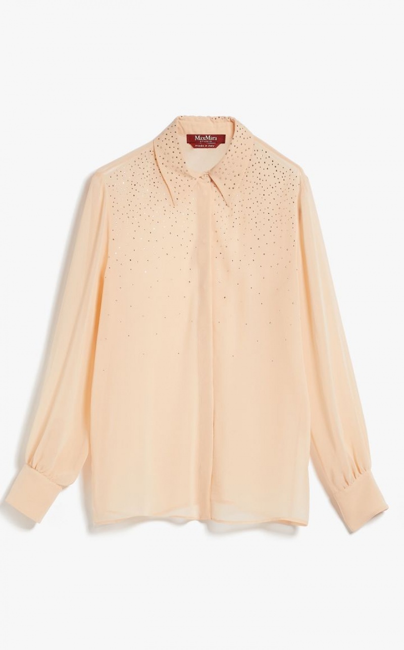 MaxMara Silk Georgette Blouses POWDER | MMR593578