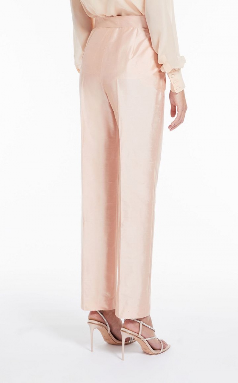 MaxMara Silk Shantung Trousers POWDER | MMR593823