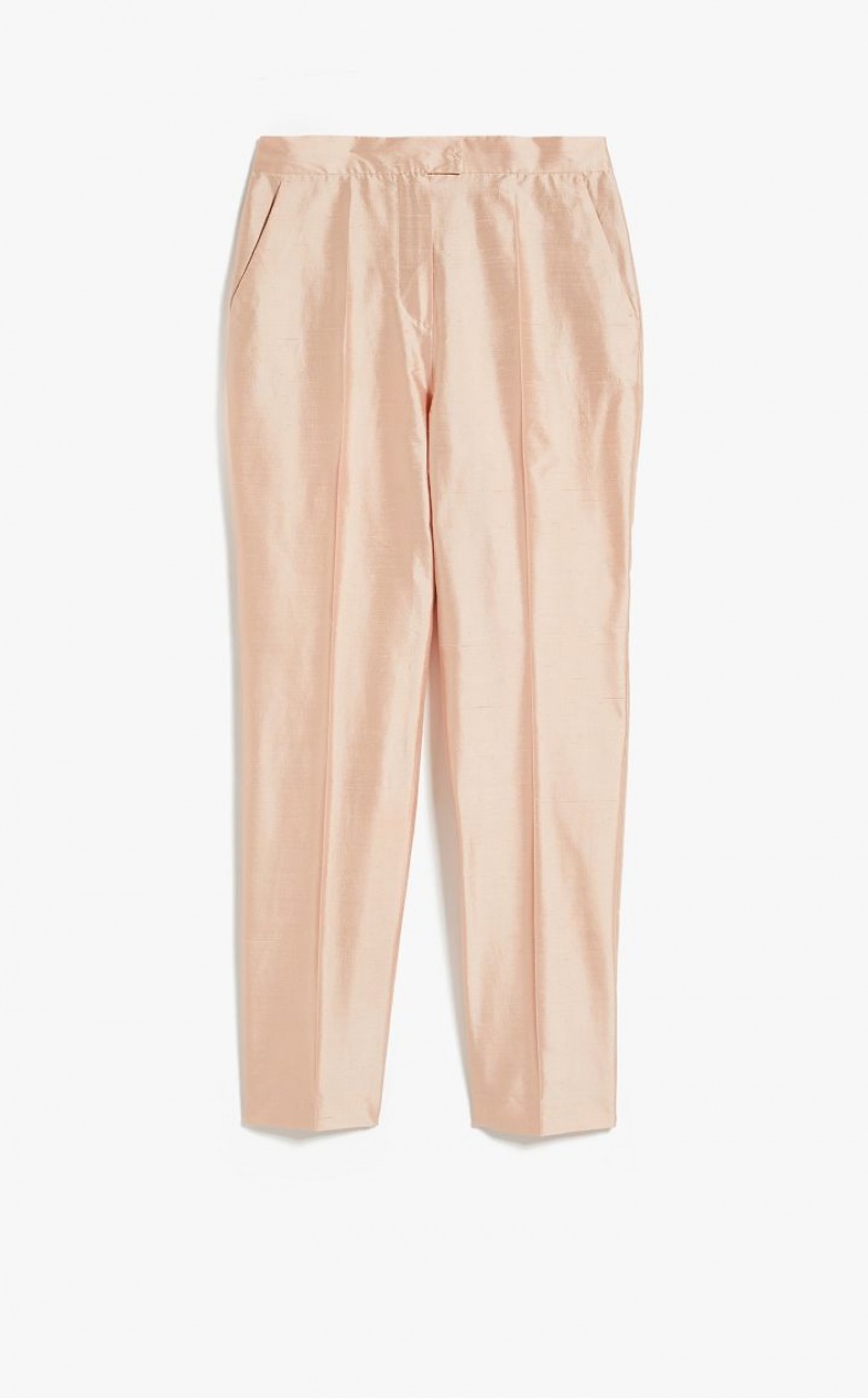 MaxMara Silk Shantung Trousers POWDER | MMR593823