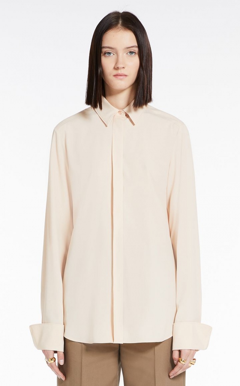 MaxMara Silk-blend Blouses POWDER | MMR593560