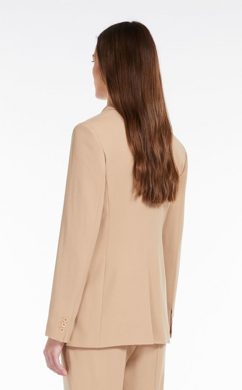 MaxMara Single-breasted Wool Jackets CAMEL | MMR594072