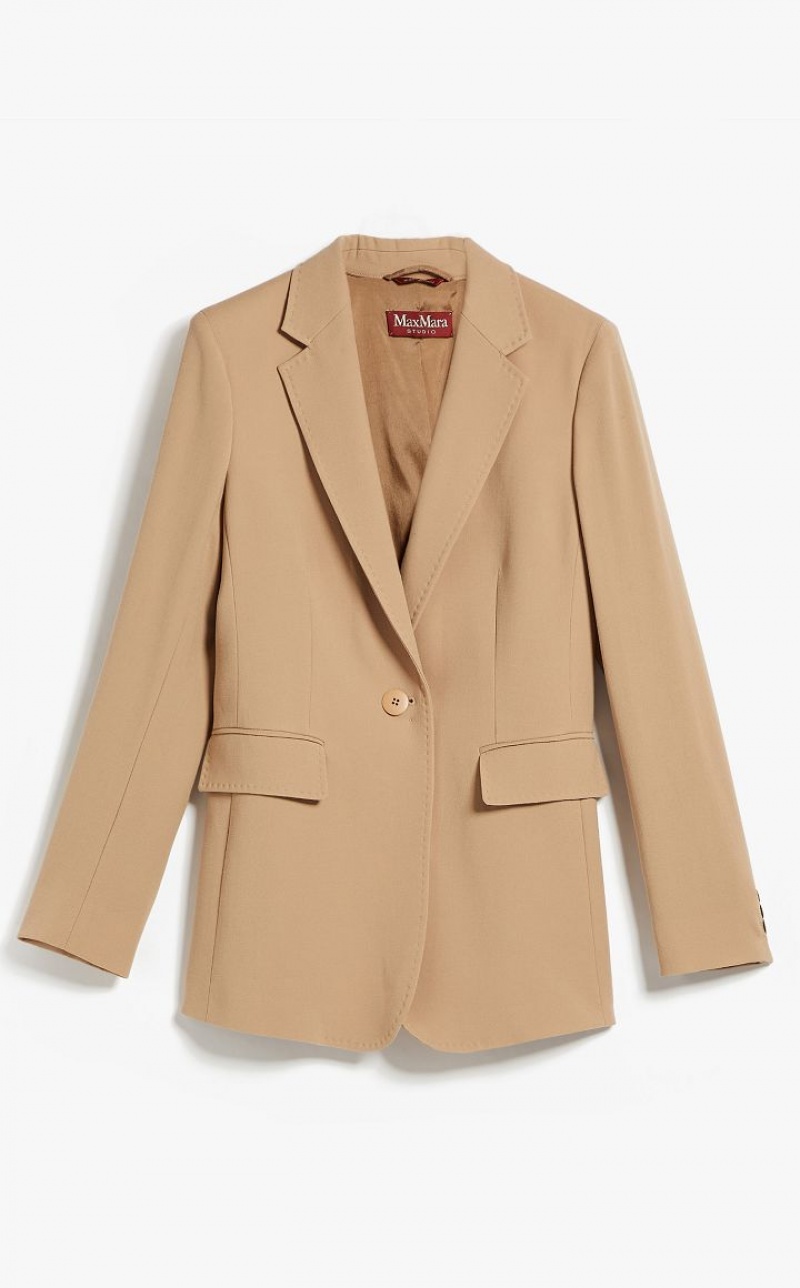 MaxMara Single-breasted Wool Jackets CAMEL | MMR594072