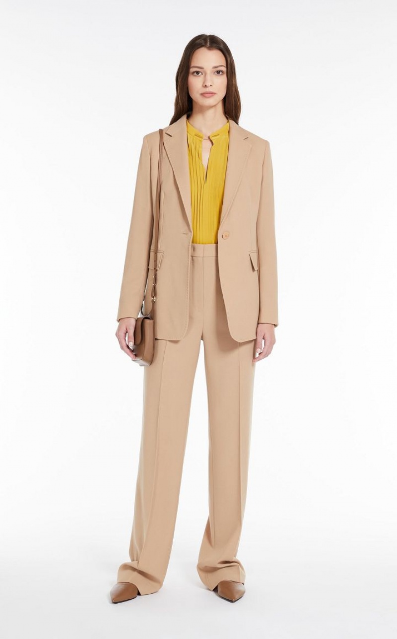 MaxMara Single-breasted Wool Suit CAMEL | MMR593498