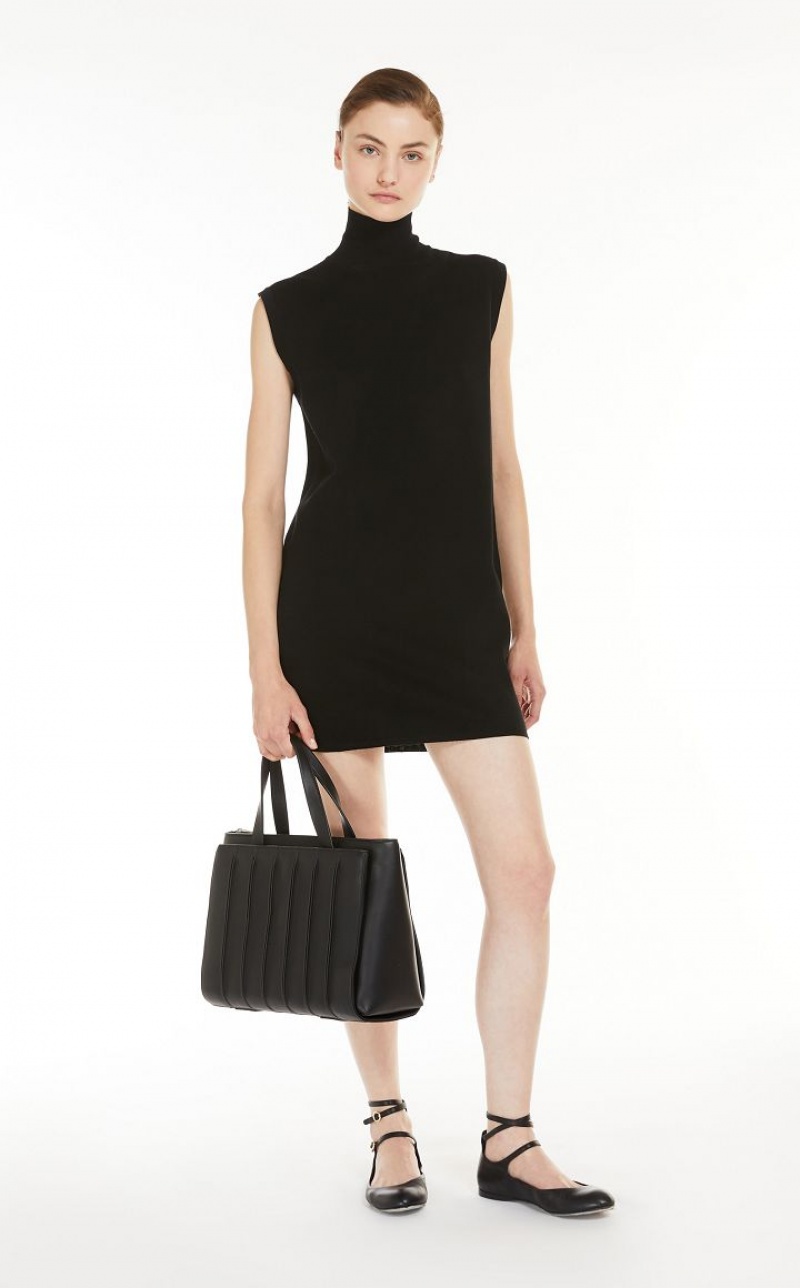 MaxMara Sleeveless Wool Dresses BLACK | MMR593319