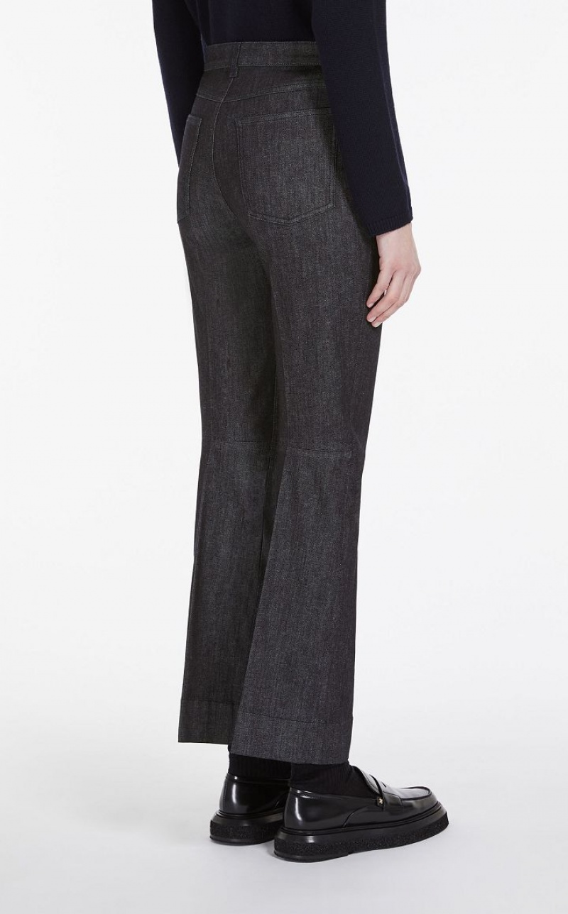 MaxMara Slim Denim Trousers BLACK | MMR593765