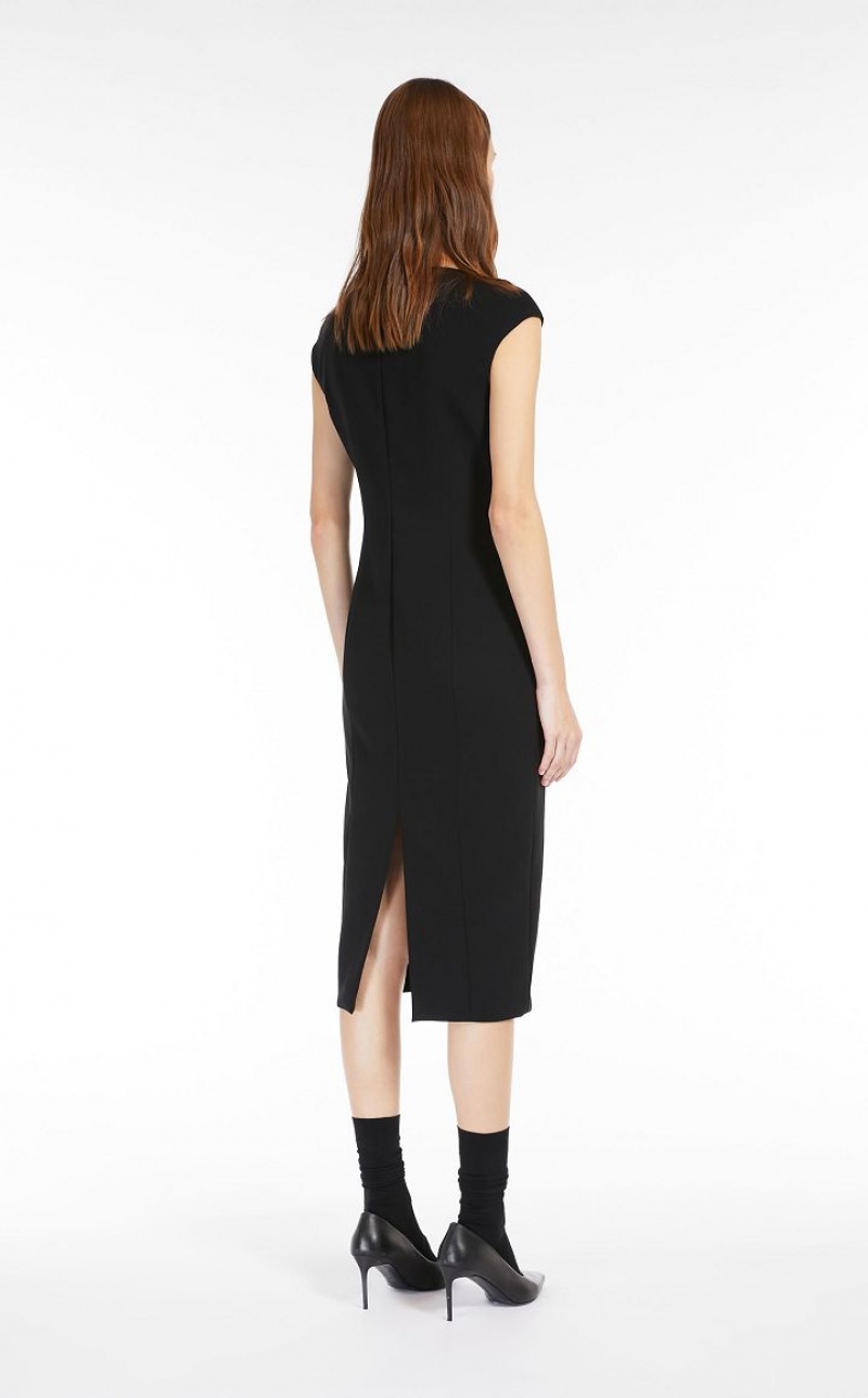 MaxMara Slim-fit Cady Dresses BLACK | MMR593395