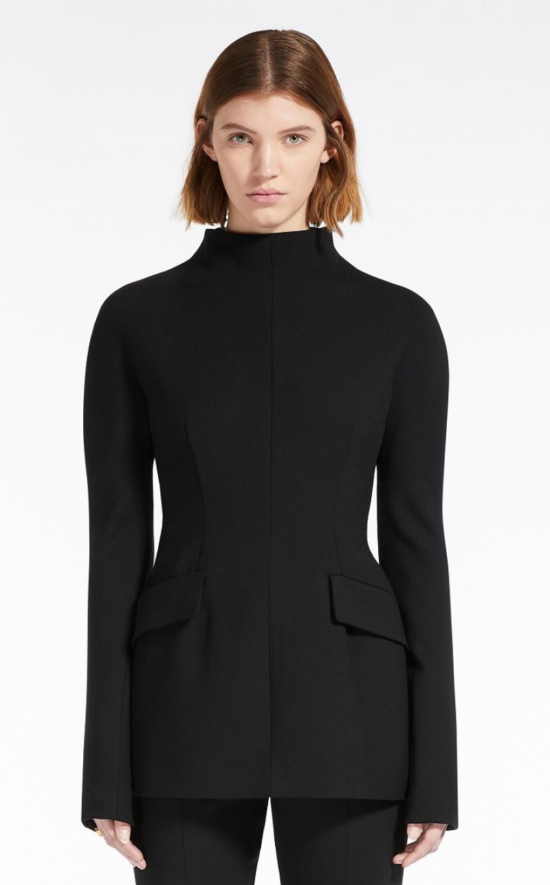 MaxMara Slim-fit Deconstructed Jackets BLACK | MMR594047