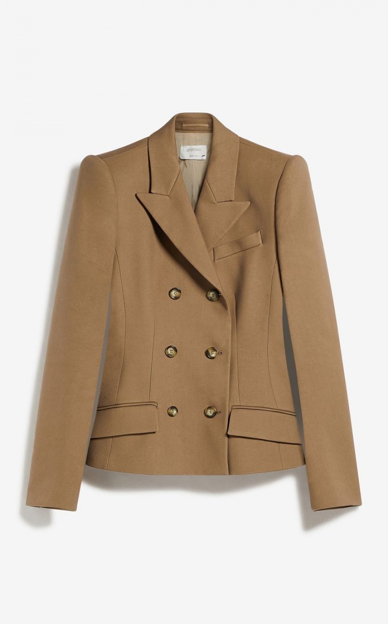 MaxMara Slim-fit Double-breasted Blazers BEIGE | MMR594064