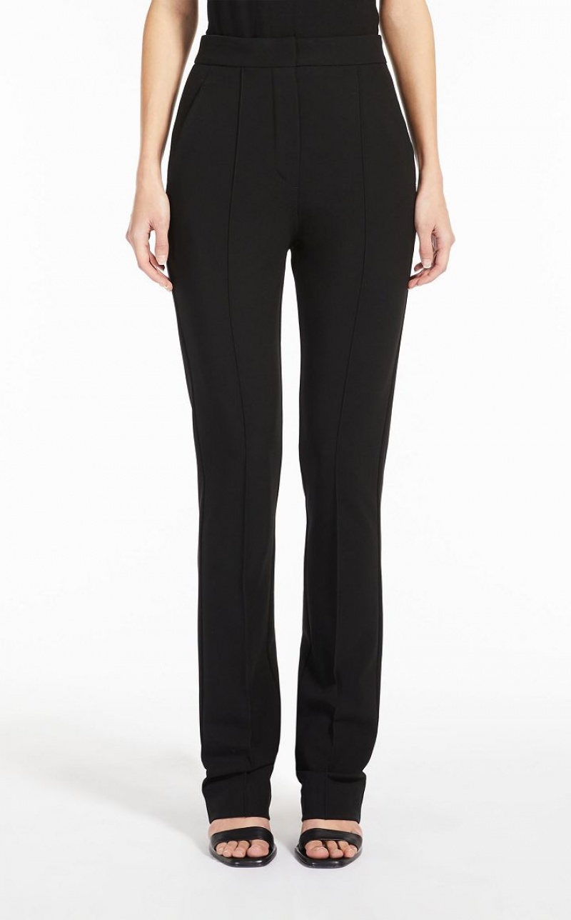 MaxMara Slim-fit Viscose Jersey Suit BLACK | MMR593527