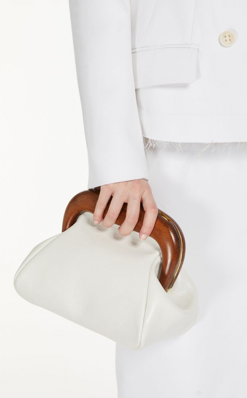 MaxMara Small Leather Bouba Sportmax Bag WHITE | MMR594181