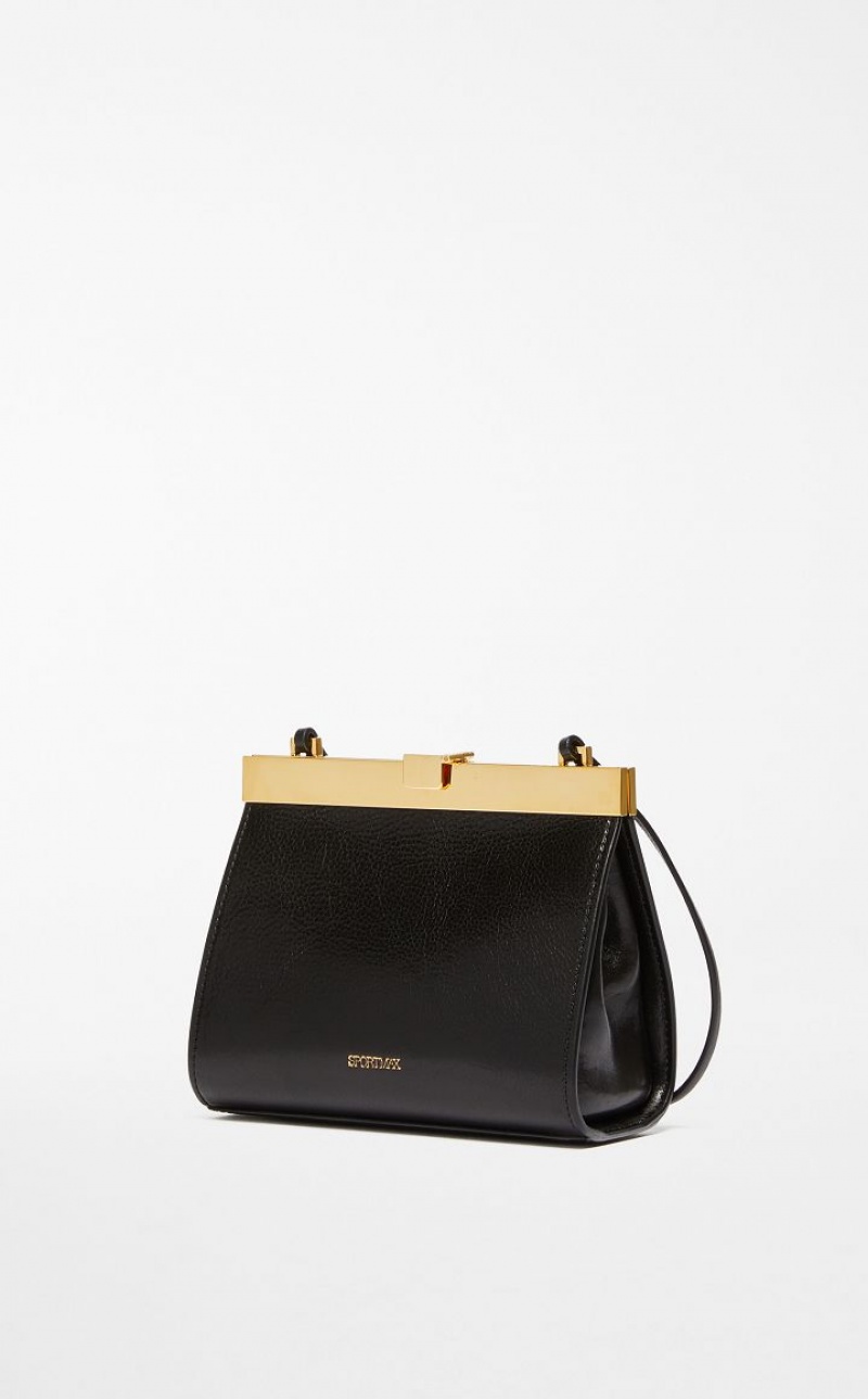 MaxMara Small Leather Lizzie Sportmax Bag BLACK | MMR594175