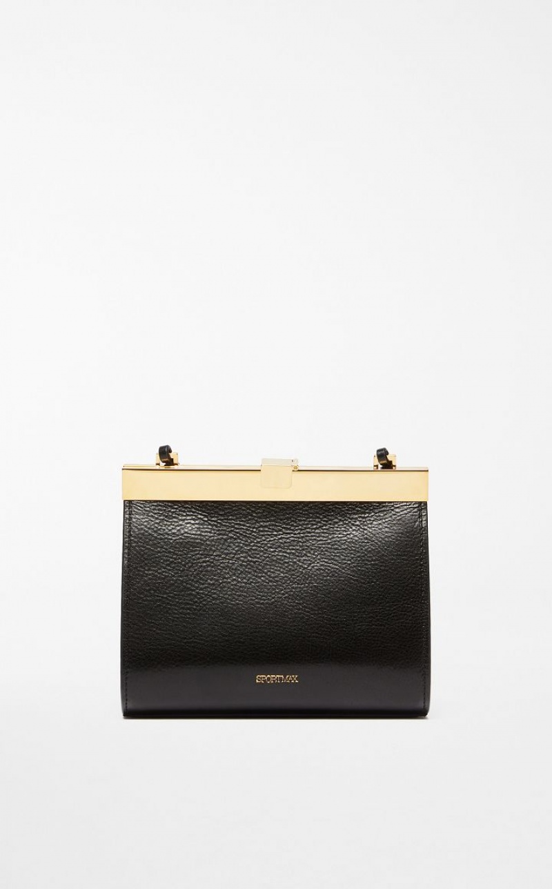 MaxMara Small Leather Lizzie Sportmax Bag BLACK | MMR594175