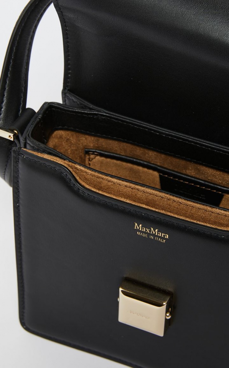 MaxMara Small Leather MM Bag BLACK | MMR594117