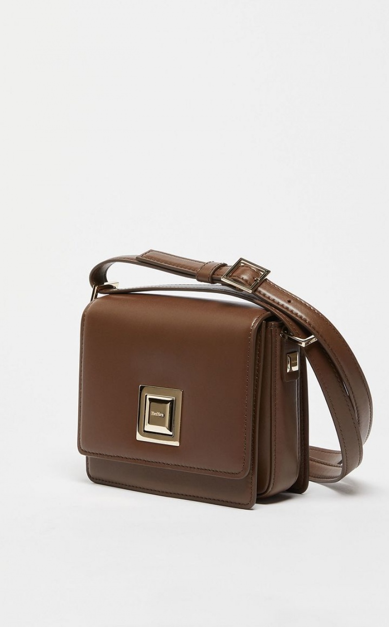 MaxMara Small Leather MM Bag COFFEE | MMR594118