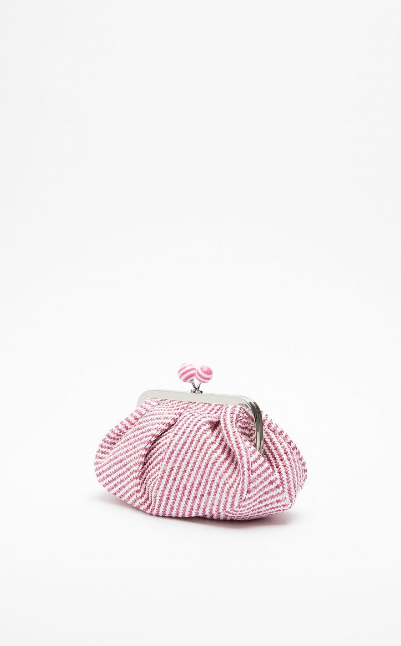 MaxMara Small Pasticcinoin Raffia Weekend Bag PINK | MMR594147