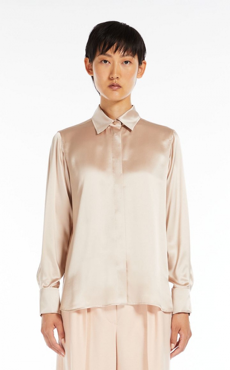 MaxMara Soft Silk Blouses PINK | MMR593569