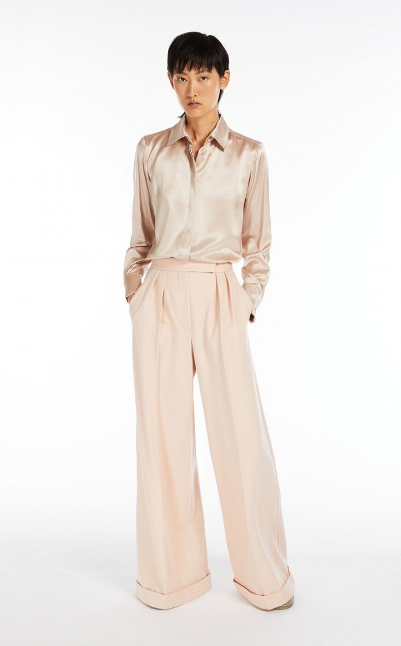 MaxMara Soft Silk Blouses PINK | MMR593569