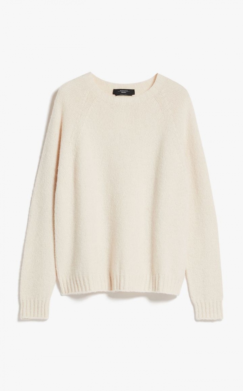 MaxMara Soft Top In Alpaca And Cotton Knitwear IVORY | MMR593430