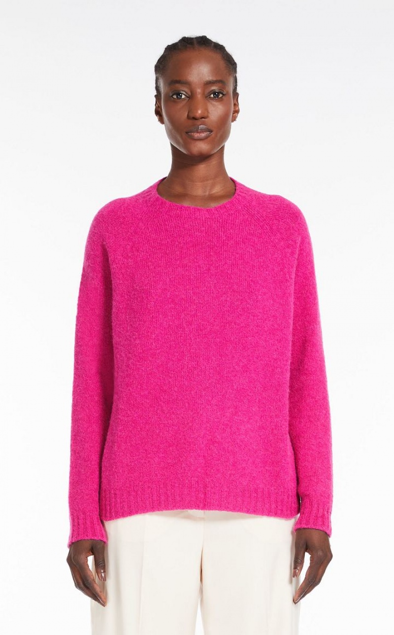 MaxMara Soft Top In Alpaca And Cotton Knitwear FUCHSIA | MMR593467