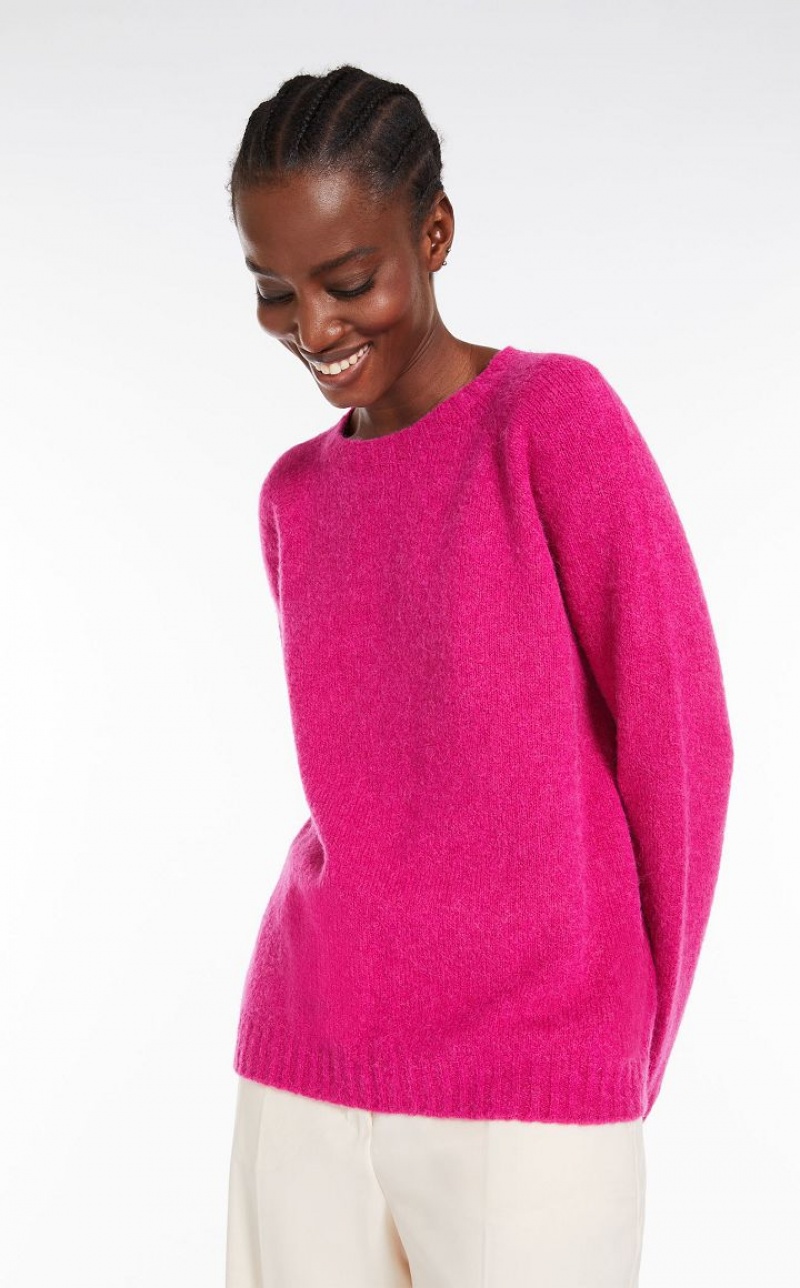 MaxMara Soft Top In Alpaca And Cotton Knitwear FUCHSIA | MMR593467