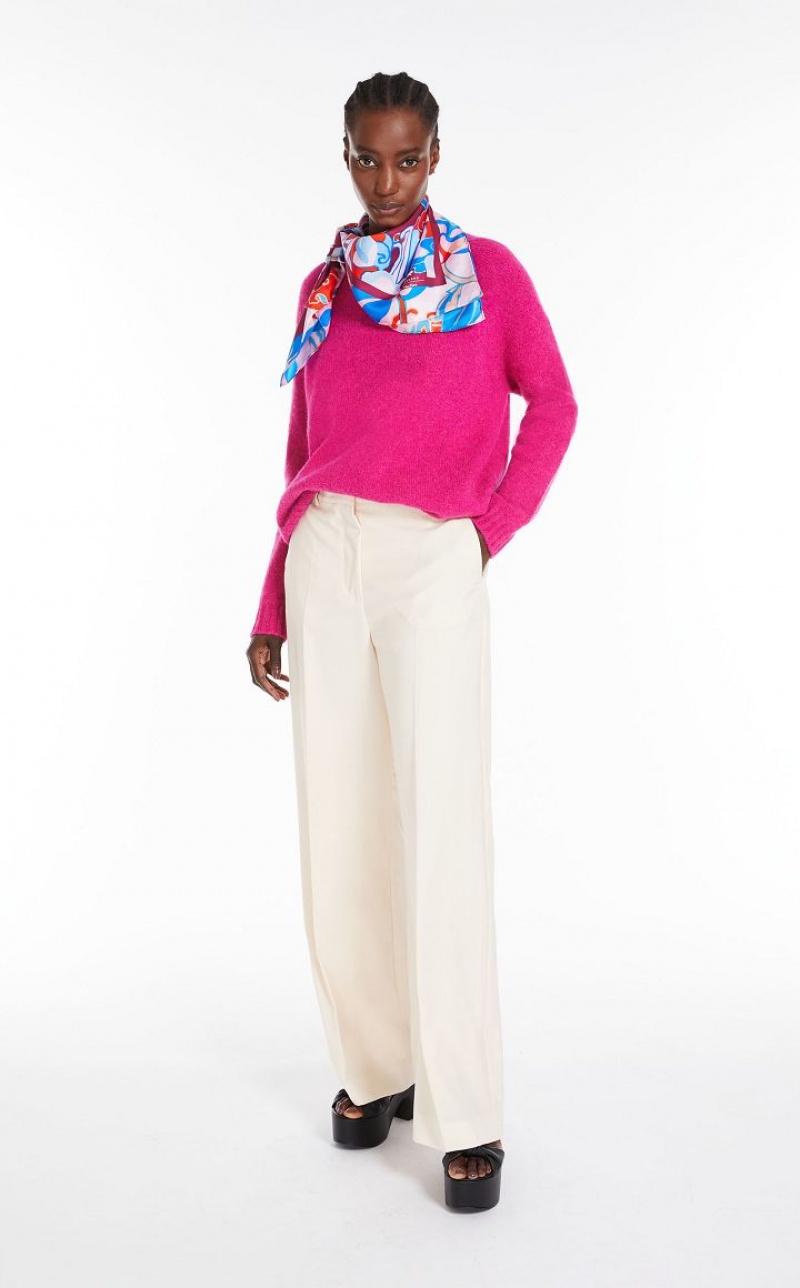 MaxMara Soft Top In Alpaca And Cotton Knitwear FUCHSIA | MMR593467