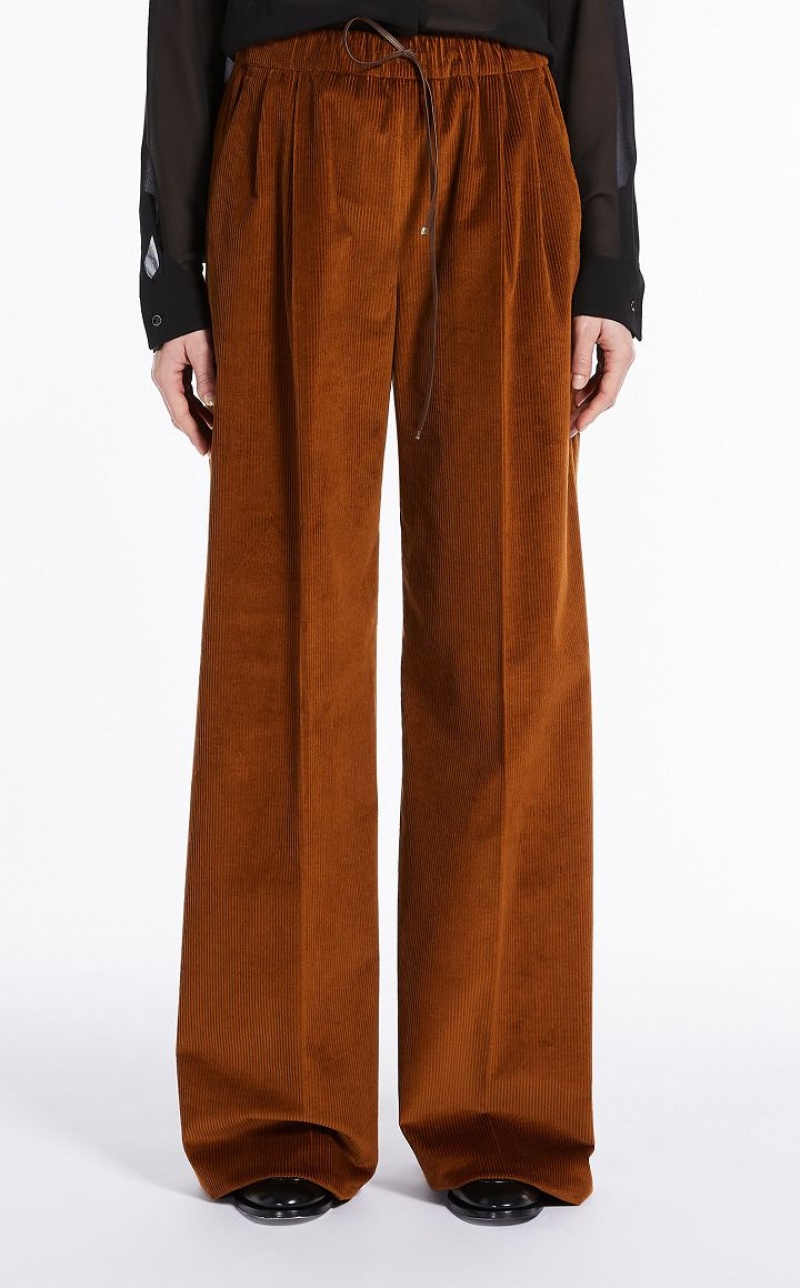 MaxMara Soft Velvet And Cashmere Trousers ORANGE | MMR593797