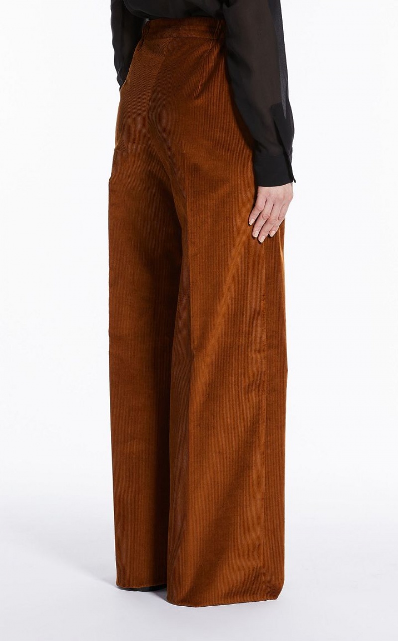 MaxMara Soft Velvet And Cashmere Trousers ORANGE | MMR593797