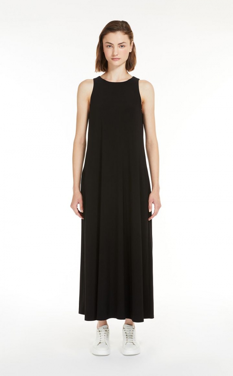 MaxMara Stretch Jersey A-line Dresses BLACK | MMR593398