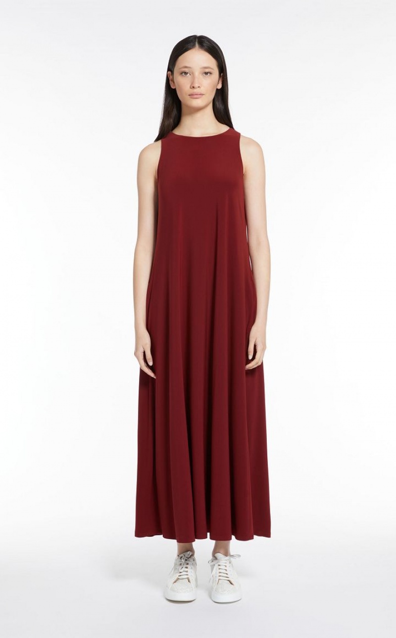 MaxMara Stretch Jersey A-line Dresses BRICK RED | MMR593396