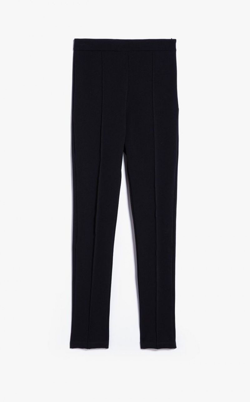 MaxMara Stretch Jersey Leggings Trousers BLACK | MMR593800