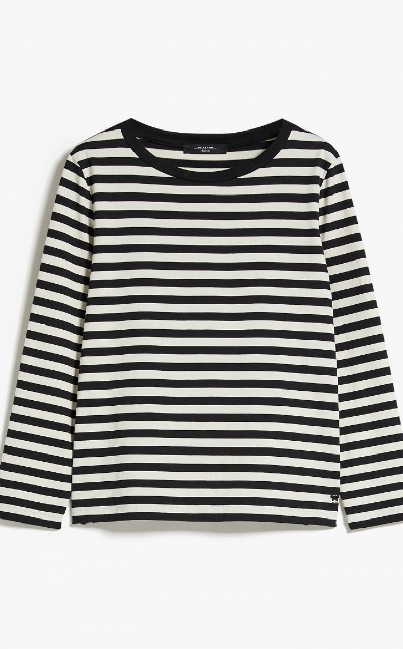 MaxMara Striped Jersey T-shirts IVORY | MMR593678