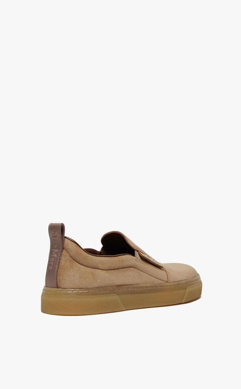 MaxMara Suede Slip-ons Sneakers MUSTARD | MMR594214