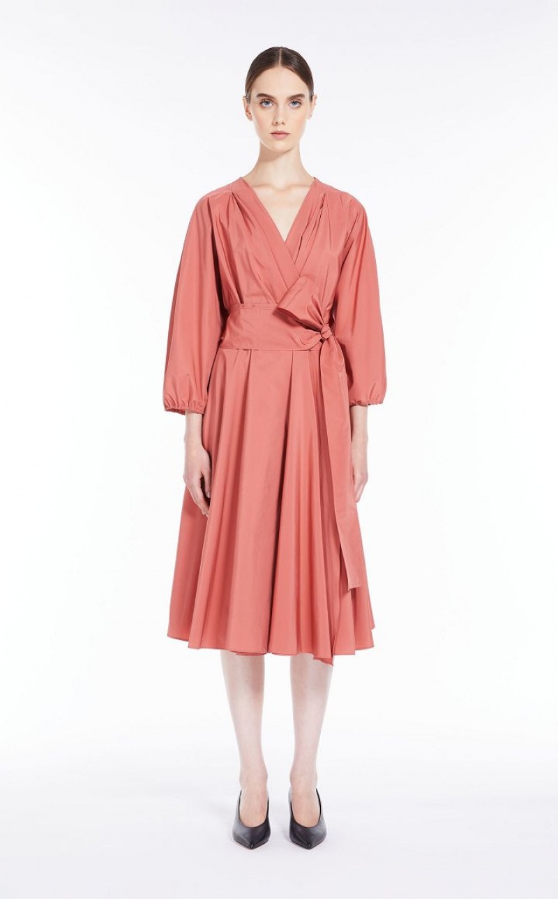 MaxMara Taffeta Wrap Dresses TERRA COTTA | MMR593364