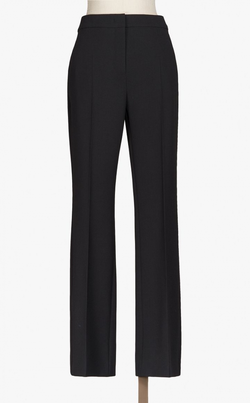 MaxMara Tailored Wool Crêpe Trousers BLACK | MMR593822