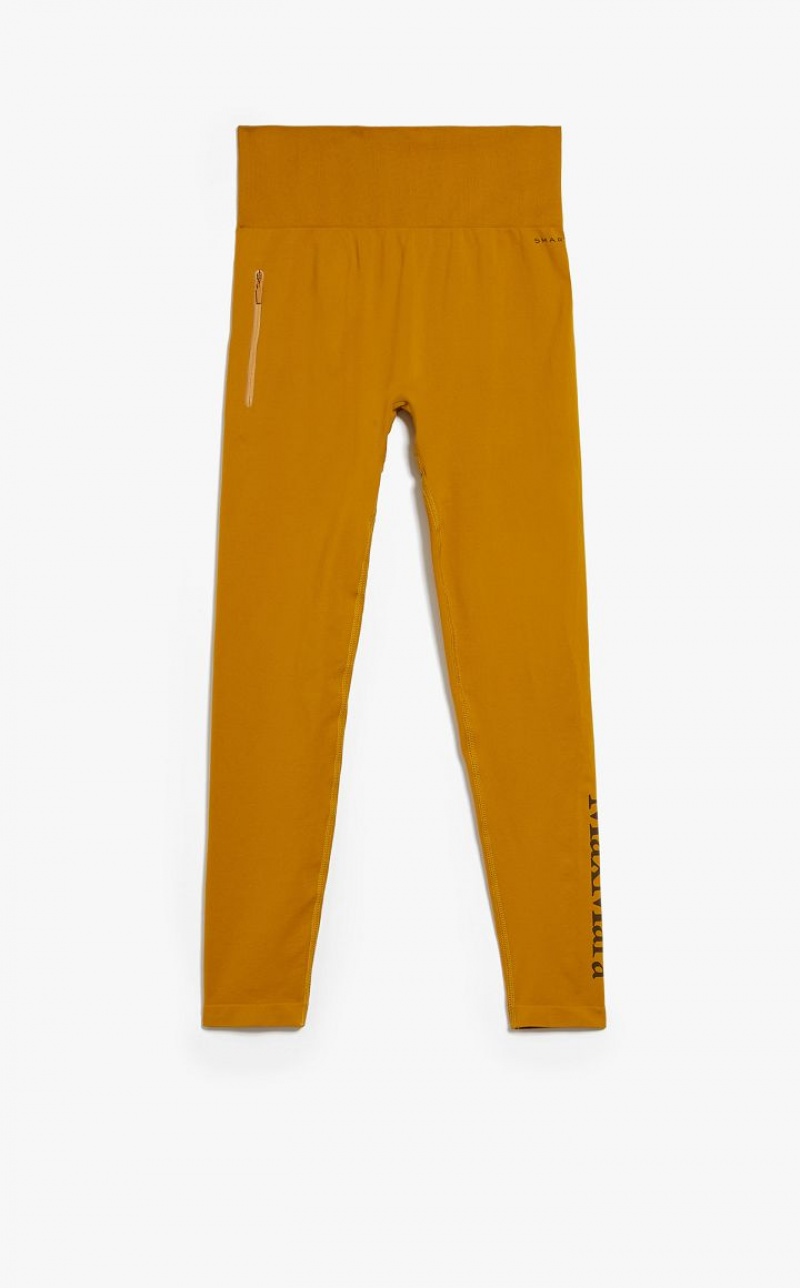 MaxMara Technical Fabric Leggings Trousers OCHRE | MMR593771