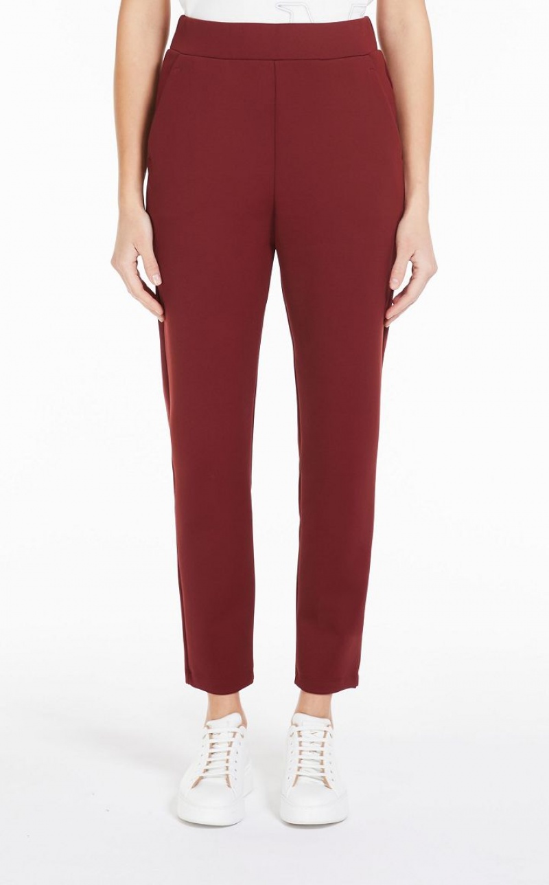 MaxMara Technical Fleece Trousers BRICK RED | MMR593803