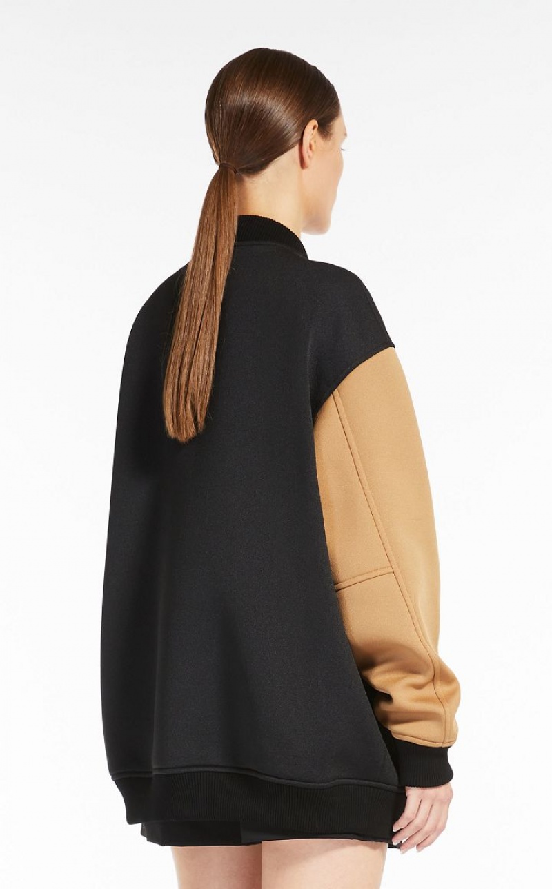 MaxMara Technical Jersey Bomber Jackets BLACK | MMR594089