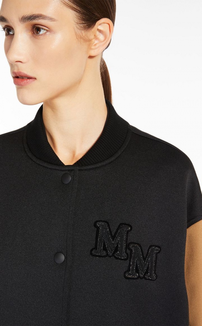 MaxMara Technical Jersey Bomber Jackets BLACK | MMR594089