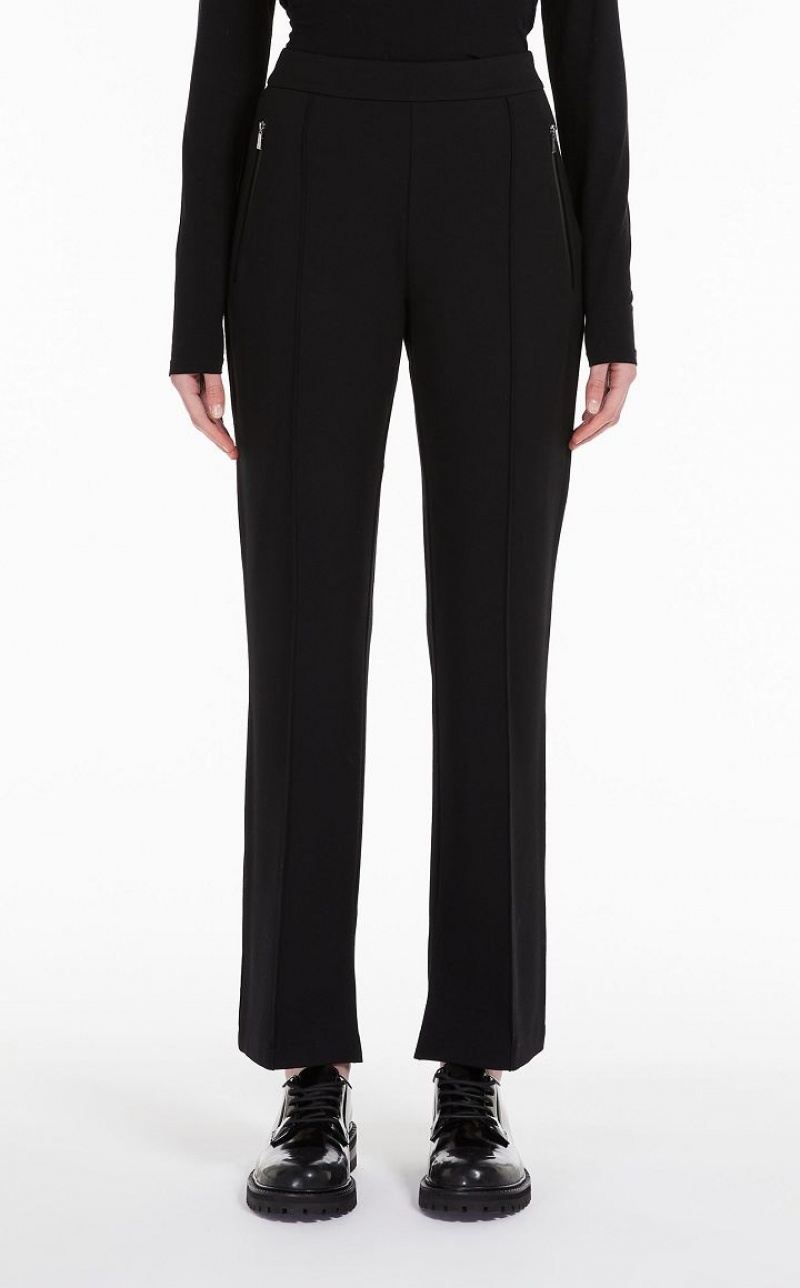 MaxMara Technical Jersey Trousers BLACK | MMR593793