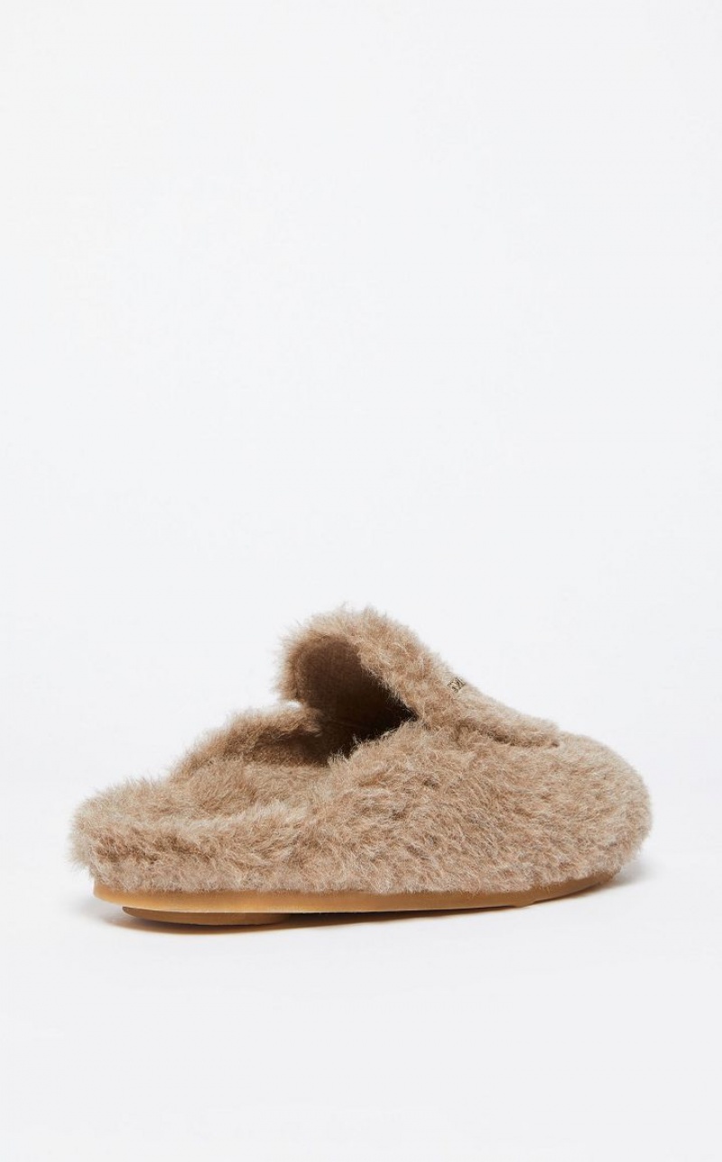 MaxMara Teddy Mules Flat Shoes TURTLEDOVE | MMR594218