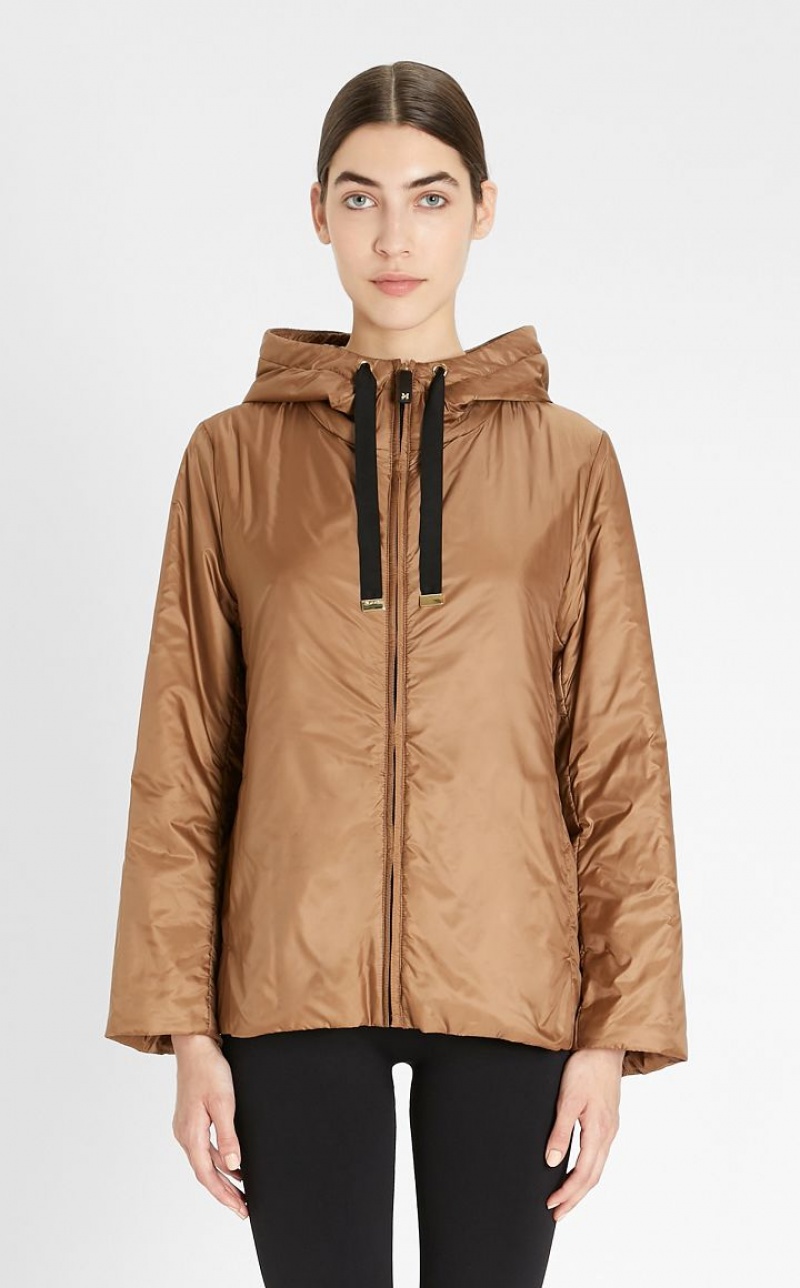 MaxMara Travel Jacket In Water-resistant Technical Canvas Padded CARAMEL | MMR594009